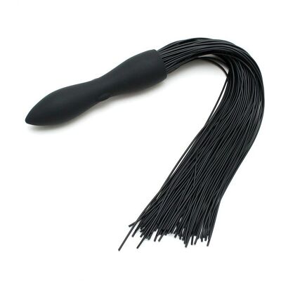 Fouet en silicone Rimba avec dildo vibrant - Noir - Jouet adulte Fouet en silicone Rimba avec dildo vibrant - Noir - Jouet adulte