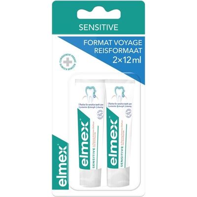 Dentifrice Elmex Sensitive 2 x 12ml - Publicité Dentifrice Elmex Sensitive 2 x 12ml - Publicité