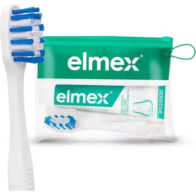 Elmex utazási fogápolási készlet - Érzékeny, Fogkefe, 20ml Elmex utazási fogápolási készlet - Érzékeny, Fogkefe, 20ml