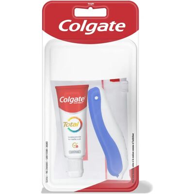Kit d'Hygiène Voyage Colgate - Brosse à Dents & 20ml Dentifrice - Publicité Kit d'Hygiène Voyage Colgate - Brosse à Dents & 20ml Dentifrice - Publicité