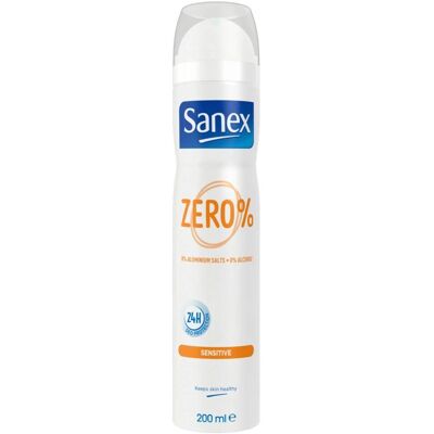 Sanex Déodorant en spray zéro % sensible - Déodorant pour peau sensible - Publicité Sanex Déodorant en spray zéro % sensible - Déodorant pour peau sensible - Publicité