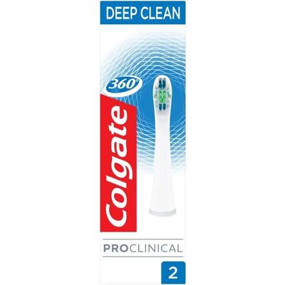 Testine di ricambio Colgate Proclinical 2 - Spazzolino sonico completo - Pulizia profonda 360° Testine di ricambio Colgate Proclinical 2 - Spazzolino sonico completo - Pulizia profonda 360°
