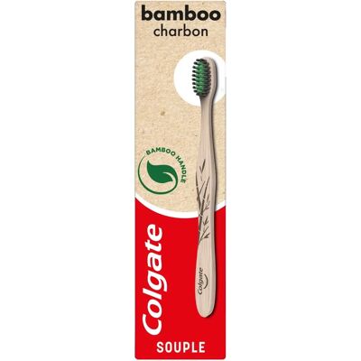 Colgate Bamboe Zachte Houtskool Tandenborstel - Zwart/Groen - Tandenborstel Colgate Bamboe Zachte Houtskool Tandenborstel - Zwart/Groen - Tandenborstel