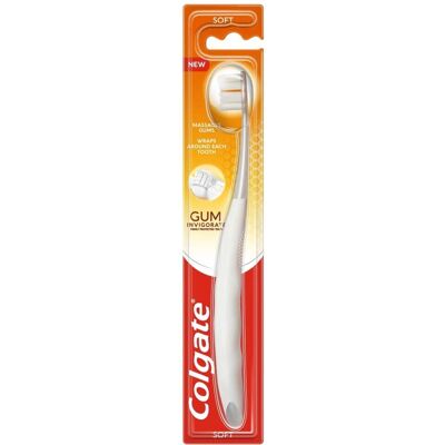 Colgate Gum Invigorate Tannbørste - Myke børstehår, 3,5 mm hode, Effektiv plakkfjerning Colgate Gum Invigorate Tannbørste - Myke børstehår, 3,5 mm hode, Effektiv plakkfjerning