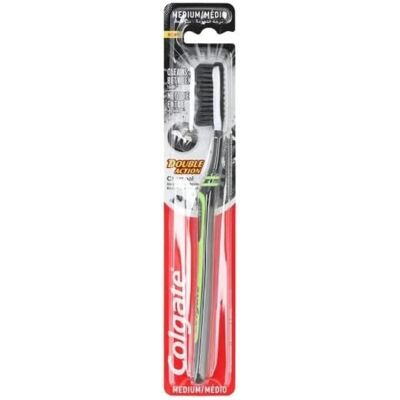 Brosse à dents Charcoal Double Action Moyenne - Colgate - Couleurs variées - Publicité Brosse à dents Charcoal Double Action Moyenne - Colgate - Couleurs variées - Publicité