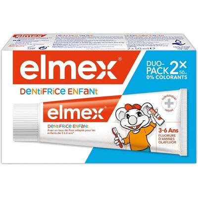 Dentifrice Elmex Dents de Lait 3-6 Ans 2x50ml - Publicité Dentifrice Elmex Dents de Lait 3-6 Ans 2x50ml - Publicité
