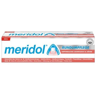 meridol Rundumpflege Zahnpasta - für empfindliches Zahnfleisch - für empfindliche Zähne - Toothpaste meridol Rundumpflege Zahnpasta - für empfindliches Zahnfleisch - für empfindliche Zähne - Toothpaste