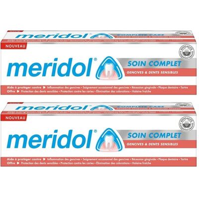 Dentifrice Soin Complet Meridol - Gencives Sensibles - 2x75ml - Publicité Dentifrice Soin Complet Meridol - Gencives Sensibles - 2x75ml - Publicité