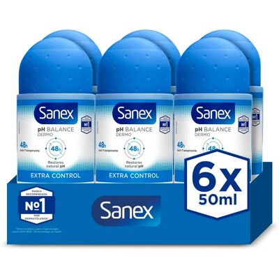 Déodorant Sanex Dermo Extra Control Roll-On 50ml - Publicité Déodorant Sanex Dermo Extra Control Roll-On 50ml - Publicité