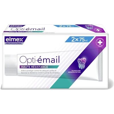 Dentifrice Elmex Opti-Email - 2x75ml - Résistance Élevée - Publicité Dentifrice Elmex Opti-Email - 2x75ml - Résistance Élevée - Publicité