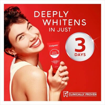 Colgate Max White Ultra Active Foam - Bělící zubní pasta Colgate Max White Ultra Active Foam - Bělící zubní pasta