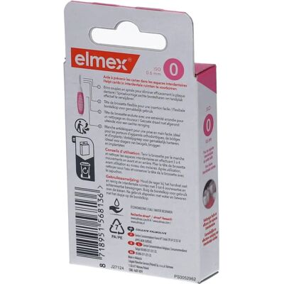 Brossettes interdentaires Elmex - Taille 0,6mm - Pack de 8 - Hygiène bucco-dentaire - Publicité Brossettes interdentaires Elmex - Taille 0,6mm - Pack de 8 - Hygiène bucco-dentaire - Publicité