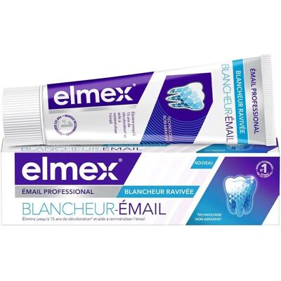 Elmex Opti Email Dentifrice Éclaircissant - 75 ml - Publicité Elmex Opti Email Dentifrice Éclaircissant - 75 ml - Publicité