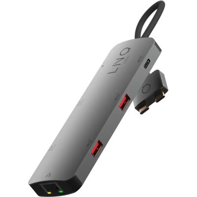 LINQ by ELEMENTS D2 Pro Laptop Dock - 7-in-2 USB-C Multiport Hub LINQ by ELEMENTS D2 Pro Laptop Dock - 7-in-2 USB-C Multiport Hub