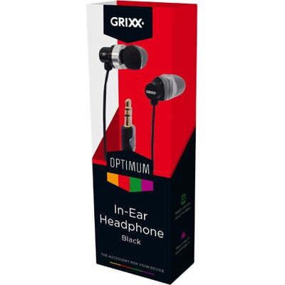 Grixx GROHU8001 Casque intra-auriculaire filaire - Noir - Publicité Grixx GROHU8001 Casque intra-auriculaire filaire - Noir - Publicité