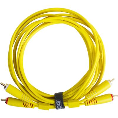 UDG Ultimate Audio Cable RCA-RCA Yellow 1.5m - Audio Cable for DJs UDG Ultimate Audio Cable RCA-RCA Yellow 1.5m - Audio Cable for DJs