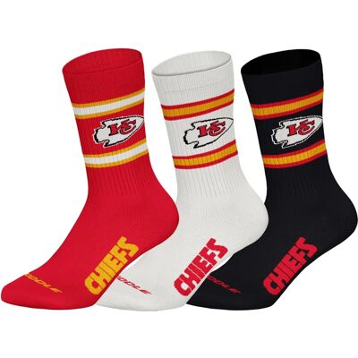Barefoot Kansas City Chiefs 3er Pack Crew Socken - NFL Sportteam Zubehör Barefoot Kansas City Chiefs 3er Pack Crew Socken - NFL Sportteam Zubehör