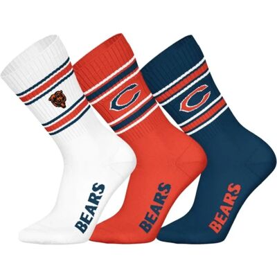 Barefoot NFL Chicago Bears 3er Pack Socken - Kalfhoch Sportstrümpfe Barefoot NFL Chicago Bears 3er Pack Socken - Kalfhoch Sportstrümpfe
