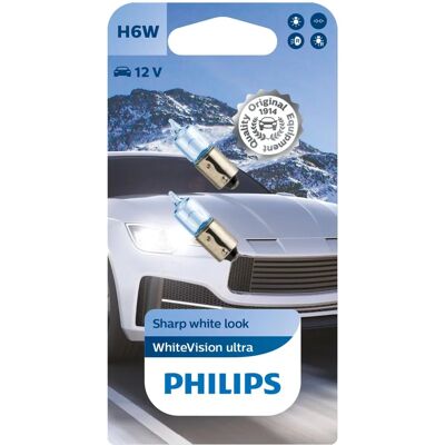 Philips 2x H6W WhiteVision Ultra 12V/6W Philips 2x H6W WhiteVision Ultra 12V/6W
