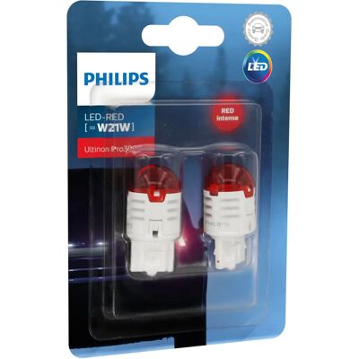 Philips 11065U30RB2 W21W LED - Rouge - Ampoule LED - Publicité Philips 11065U30RB2 W21W LED - Rouge - Ampoule LED - Publicité