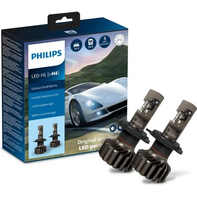 Philips Ultinon Pro9100 LED Phare H4 - Durable, +350% Luminosité - Publicité Philips Ultinon Pro9100 LED Phare H4 - Durable, +350% Luminosité - Publicité