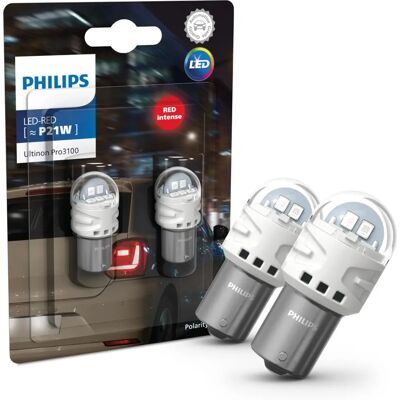 Philips Ultinon Pro3100 SI LED-RED P21W (11498RU31B2) - Publicité Philips Ultinon Pro3100 SI LED-RED P21W (11498RU31B2) - Publicité