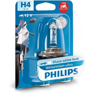 Philips WhiteVision Ultra H4 - Ampoule halogène - Publicité Philips WhiteVision Ultra H4 - Ampoule halogène - Publicité