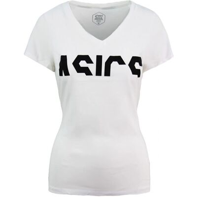 Asics Wit katoenen T-shirt met korte mouwen - Fitness training top Asics Wit katoenen T-shirt met korte mouwen - Fitness training top