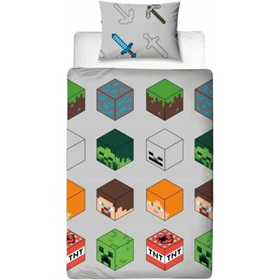 Minecraft - Blocks - Antracyt - Zestaw prześcieradeł Minecraft - Blocks - Antracyt - Zestaw prześcieradeł