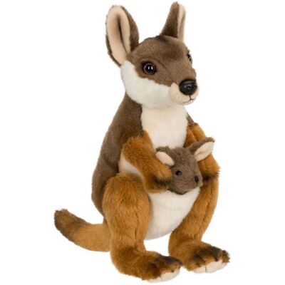 Bon Ton Toys Wallaby mit Joey - Braun - Kuscheltier - Tiersammlung Bon Ton Toys Wallaby mit Joey - Braun - Kuscheltier - Tiersammlung