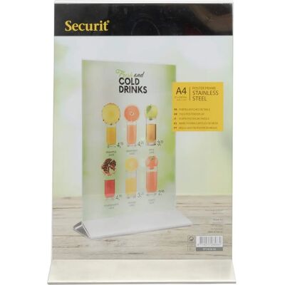 Securit Bemutató Keret - A4, Kétszínű, Átlátszó, Fém Talp Securit Bemutató Keret - A4, Kétszínű, Átlátszó, Fém Talp