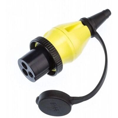 Enchufe de corriente Victron Energy - 16A/250V, Amarillo y Negro, 2P/3W Enchufe de corriente Victron Energy - 16A/250V, Amarillo y Negro, 2P/3W