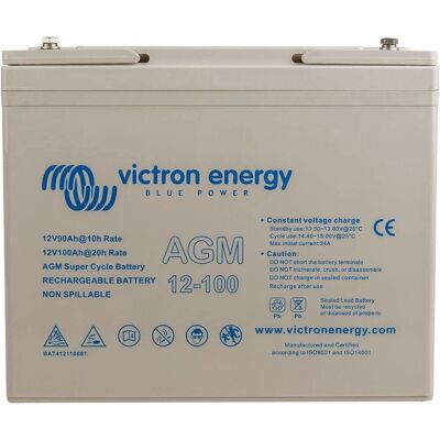 Batterie AGM Super Cycle Victron Energy 12V 100Ah M6 - Publicité Batterie AGM Super Cycle Victron Energy 12V 100Ah M6 - Publicité