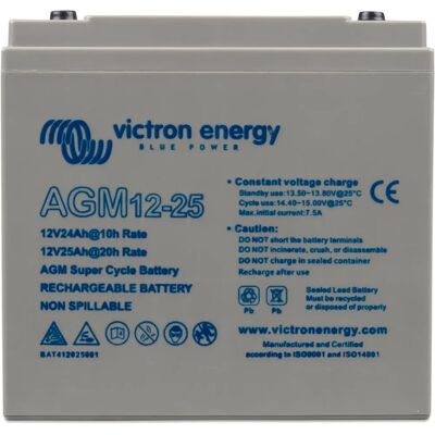 Batería Victron Energy AGM Super Cycle 12V 25A - Ciclo profundo, uso marino Batería Victron Energy AGM Super Cycle 12V 25A - Ciclo profundo, uso marino