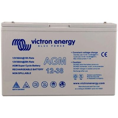 Batería Victron Energy AGM Super Cycle 12V 38Ah - Batería Batería Victron Energy AGM Super Cycle 12V 38Ah - Batería