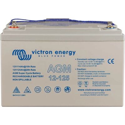 Victron Energy AGM 12V 125Ah Tiefzykl Batterie - Robust & Wartungsfrei Victron Energy AGM 12V 125Ah Tiefzykl Batterie - Robust & Wartungsfrei