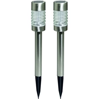 Luxform Torino Solar Gartenlampe - 2 Stück - Silber - 6 Lumen Luxform Torino Solar Gartenlampe - 2 Stück - Silber - 6 Lumen