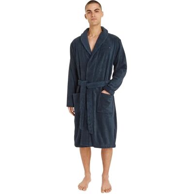 Tommy Hilfiger Donkerblauw katoen badjas - Badjas Tommy Hilfiger Donkerblauw katoen badjas - Badjas