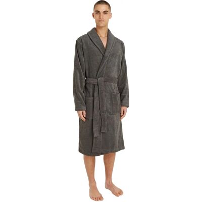 Tommy Hilfiger Modell 2S87905539 Grauer Baumwollbademantel - Bademantel Tommy Hilfiger Modell 2S87905539 Grauer Baumwollbademantel - Bademantel