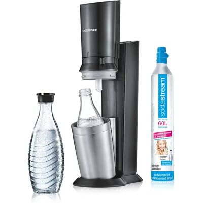 SodaStream Crystal 2.0 Argent - Carbonateur, Bouteille en Verre, Noir SodaStream Crystal 2.0 Argent - Carbonateur, Bouteille en Verre, Noir
