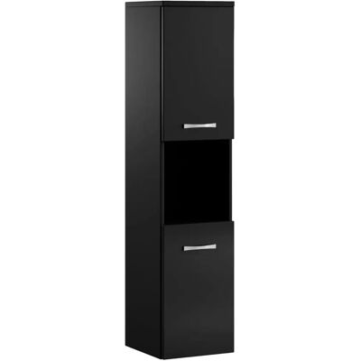 Armoire de bain Badplaats Montreal - 30x30x131cm, Noir Brillant - Publicité Armoire de bain Badplaats Montreal - 30x30x131cm, Noir Brillant - Publicité