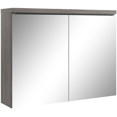 BADPLAATS - Armoire miroir Paso 80 x 60cm Rovere Grigio - armoire miroir salle de bains - Chêne gris - Publicité BADPLAATS - Armoire miroir Paso 80 x 60cm Rovere Grigio - armoire miroir salle de bains - Chêne gris - Publicité