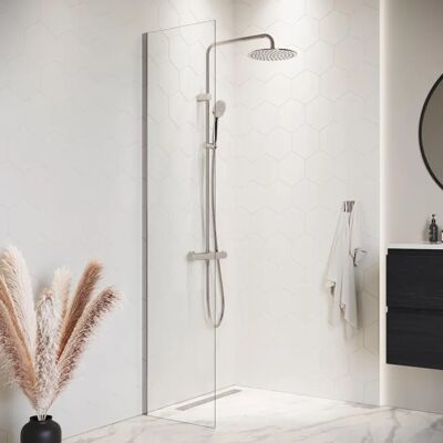 Florida - Florida - 40 X 200 Cm -Chrome - Douche - Publicité Florida - Florida - 40 X 200 Cm -Chrome - Douche - Publicité