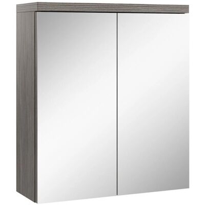BADPLAATS Armario Espejo Toledo 60x60cm Roble Gris - Dos Puertas BADPLAATS Armario Espejo Toledo 60x60cm Roble Gris - Dos Puertas
