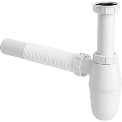 BADPLAATS - Sifone 40mm - Blanc - Plastique - Sink siphon - Publicité BADPLAATS - Sifone 40mm - Blanc - Plastique - Sink siphon - Publicité