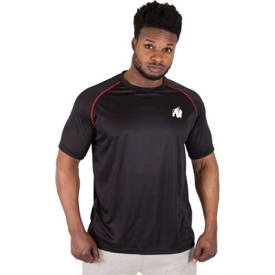 GORILLA WEAR Sort/Red Performance T-Shirt - T-Shirt GORILLA WEAR Sort/Red Performance T-Shirt - T-Shirt