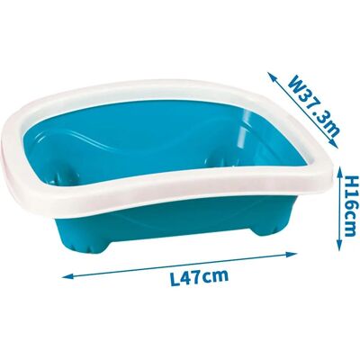 Nobleza - Kattenbak blauw L - Blu - L - Lettiera aperta per gatti Nobleza - Kattenbak blauw L - Blu - L - Lettiera aperta per gatti