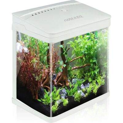 NOBLEZA Aquarium - 23x16x27.5cm - 7L - Blanc - Aquarium - Publicité NOBLEZA Aquarium - 23x16x27.5cm - 7L - Blanc - Aquarium - Publicité