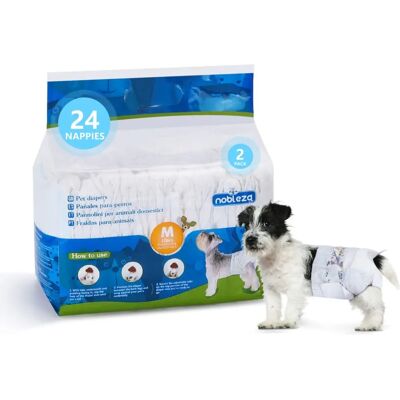 Nobleza Pannolini per cani M - Aderenza a prova di perdita Nobleza Pannolini per cani M - Aderenza a prova di perdita