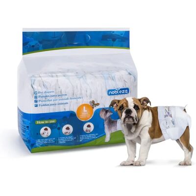 Pannolini per Cani Nobleza - L - 12 Pezzi Pannolini per Cani Nobleza - L - 12 Pezzi
